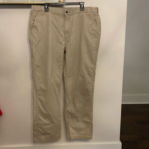 Carhartt Relaxed Fit Men’s 40X32 Khaki Brown Work Pants RN#14806